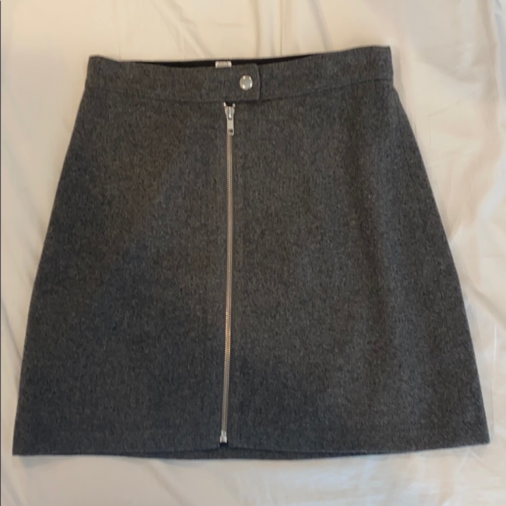 Wool zip up Madewell mini skirt